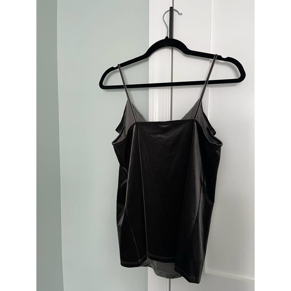 Old Navy Sliver Velvet Ruffle Cami size Small